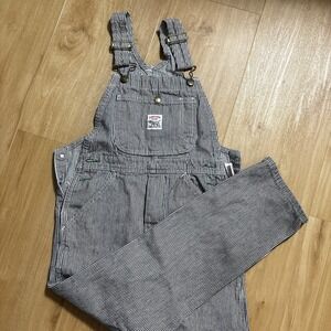 VTG Kid Size 10 Railroad Stripe Overalls Pointer Brand Made In USA 80s Conductor